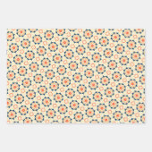 Mexican Folk Art Bloemen sinaasappel kleurrijk Inpakpapier Vel (Voorkant 3)