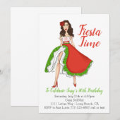 Mexican Folk Dancer - 30th Birthday Fiesta Kaart (Voorkant / Achterkant)