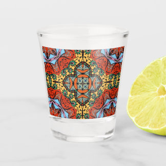 Mexican folk ethnic colorful seamless pattern  shot glas