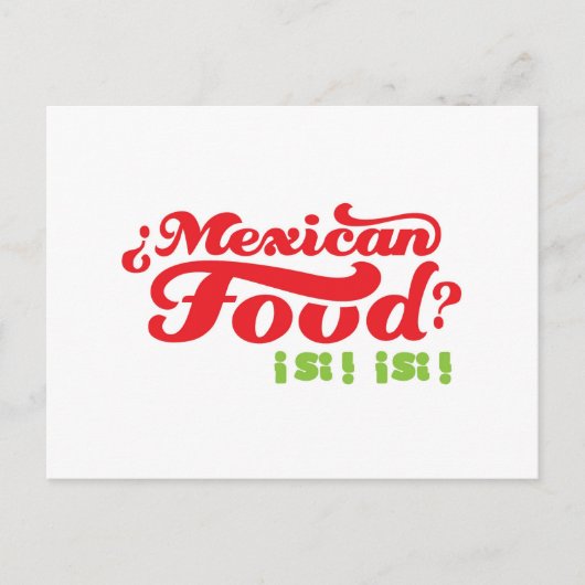 MEXICAN FOOD BRIEFKAART (Voorkant)