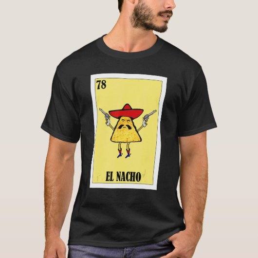 Mexican Food El Nacho T-shirt (Voorkant)