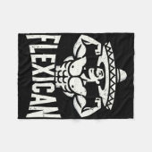 Mexican Funny Flexican Bodybuilding Flexing Muscle Fleece Deken (Voorkant (Horizontaal))