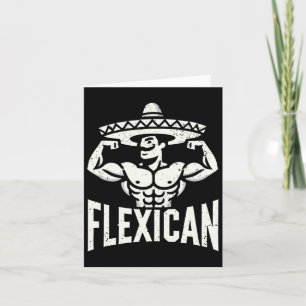 Mexican Funny Flexican Bodybuilding Flexing Muscle Kaart