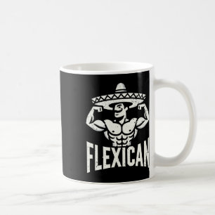 Mexican Funny Flexican Bodybuilding Flexing Muscle Koffiemok
