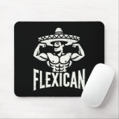 Mexican Funny Flexican Bodybuilding Flexing Muscle Muismat (Met muis)