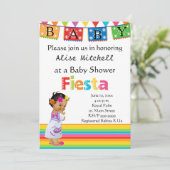 Mexican Girl Baby shower Invitation Kaart (Staand voorkant)