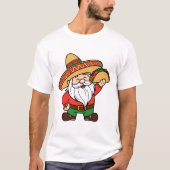 Mexican Gnome with Taco Design Funny Cinco de Mayo T-shirt (Voorkant)