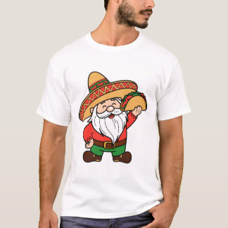 Mexican Gnome with Taco Design Funny Cinco de Mayo T-shirt