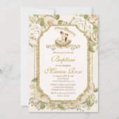 Mexican Gold Fiesta Girl Baptism Christening Invit Kaart (Voorkant)