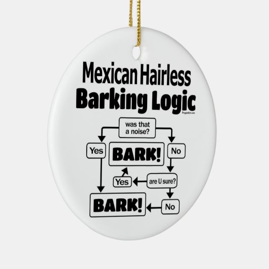 Mexican Hairless Barking Logic Keramisch Ornament (Rechts)