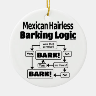 Mexican Hairless Barking Logic Keramisch Ornament