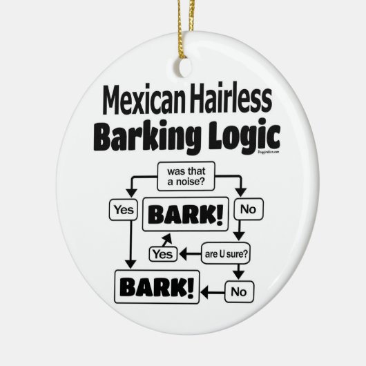 Mexican Hairless Barking Logic Keramisch Ornament (Links)