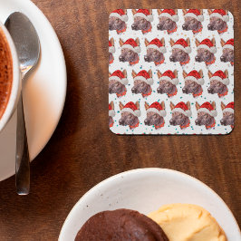 Mexican Hairless Dog Breed Christmas Stars Kartonnen Onderzetters