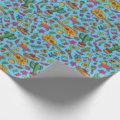 Mexican Hand Drawn Cinco de Mayo Thmet Piñata Cadeaupapier (Hoek)