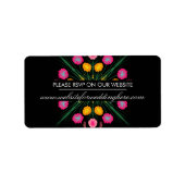 Mexican Hand Drawn Floral Spanish Website Card Etiket (Voorkant)