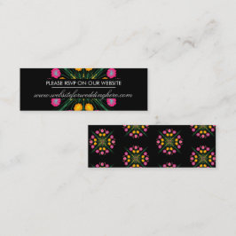 Mexican Hand Drawn Floral Spanish Website Card Mini Visitekaartje