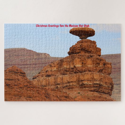 Mexican Hat Mountain Sculptuur Utah. Legpuzzel (Horizontaal)