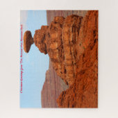 Mexican Hat Mountain Utah. Kerstgroeten Legpuzzel (Verticaal)