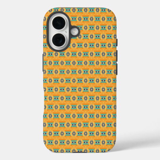 Mexican inspired pattern in yellow and blue Case-Mate iPhone case (Achterkant)