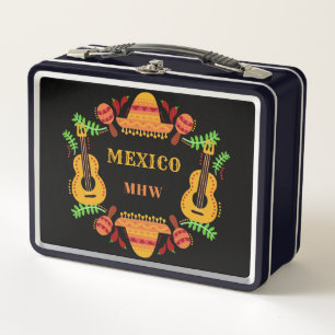 Mexican Items aangepaste monogram lunchboxen