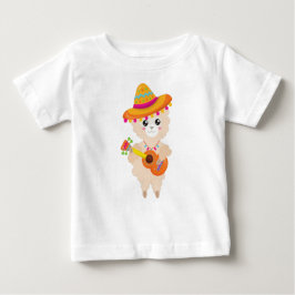 Mexican Llama, Cute Llama, Sombrero, Guitar
