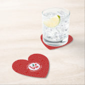 Mexican LOVE Heart Flag Valentijn gepersonaliseerd Kartonnen Onderzetters (Insitu)