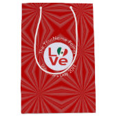 Mexican LOVE Heart Flag Valentijn gepersonaliseerd Medium Cadeauzakje (Voorkant)