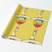 Mexican Maraca Wrapping Paper Cadeaupapier (Uitgerold)