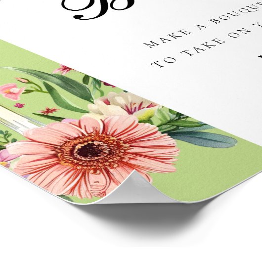 Mexican Margarita Flower Bar Vrijgezellenfeest Sig Poster (Hoek)