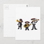 Mexican Mariachi Band Fiesta Music Cartoon Art Briefkaart (Voorkant / Achterkant)