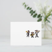 Mexican Mariachi Band Fiesta Music Cartoon Art Briefkaart (Staand voorkant)