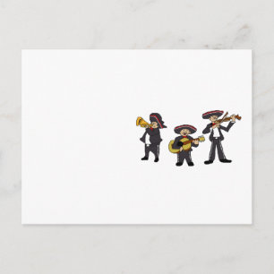Mexican Mariachi Band Fiesta Music Cartoon Art Briefkaart