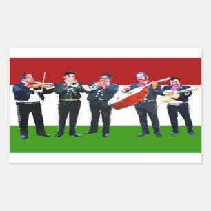 Mexican Mariachi Band Rechthoekige Sticker