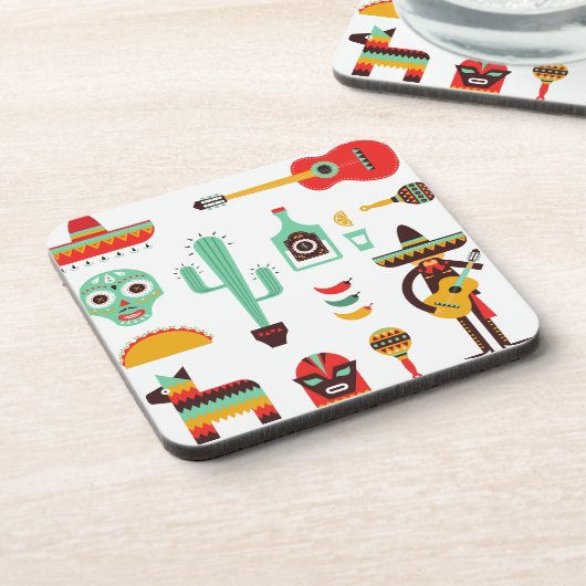 mexican mariachi bier onderzetter (Linkerzijde)