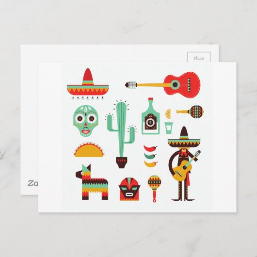 mexican mariachi briefkaart (Voorkant / Achterkant)