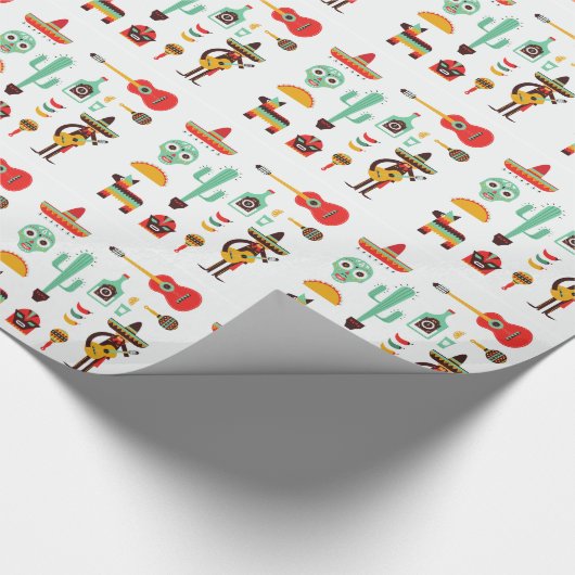 mexican mariachi cadeaupapier (Hoek)