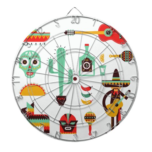 mexican mariachi dartbord (Voorkant)