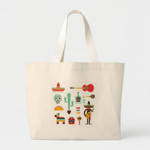 mexican mariachi grote tote bag