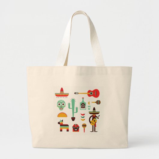 mexican mariachi grote tote bag (Voorkant)