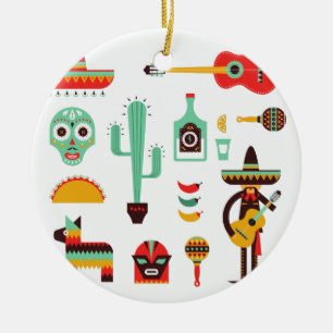 mexican mariachi keramisch ornament