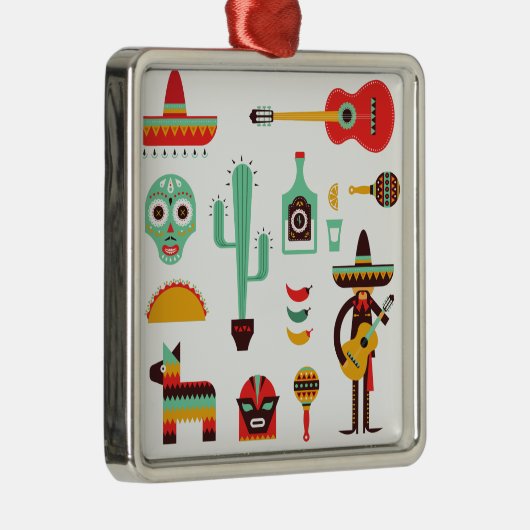 mexican mariachi metalen ornament (Rechts)