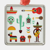 mexican mariachi metalen ornament (Voorkant)
