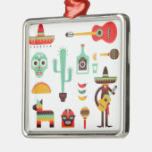 mexican mariachi metalen ornament (Links)