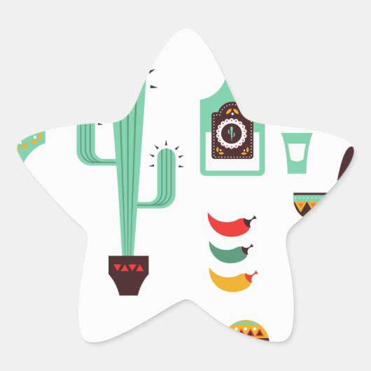 mexican mariachi ster sticker (Voorkant)