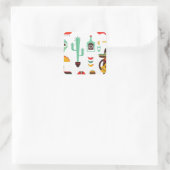 mexican mariachi vierkante sticker (Tas)