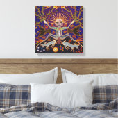 Mexican Mayan Aztec Goddess Ethnic Tribal Art Boho Canvas Afdruk (Insitu (Slaapkamer))