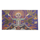 Mexican Mayan Aztec Goddess Ethnic Tribal Art Boho Kussensloop (Achterkant)