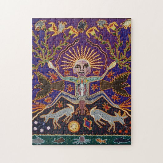 Mexican Mayan Aztec Goddess Ethnic Tribal Art Boho Legpuzzel (Verticaal)