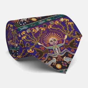 Mexican Mayan Aztec Goddess Ethnic Tribal Art Boho Stropdas