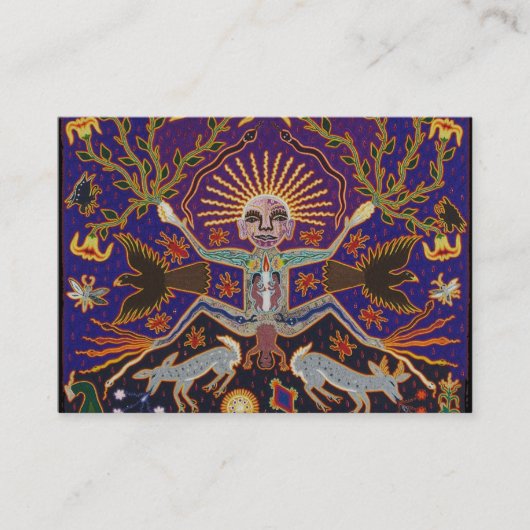 Mexican Mayan Aztec Goddess Ethnic Tribal Art Boho Visitekaartje (Voorkant)